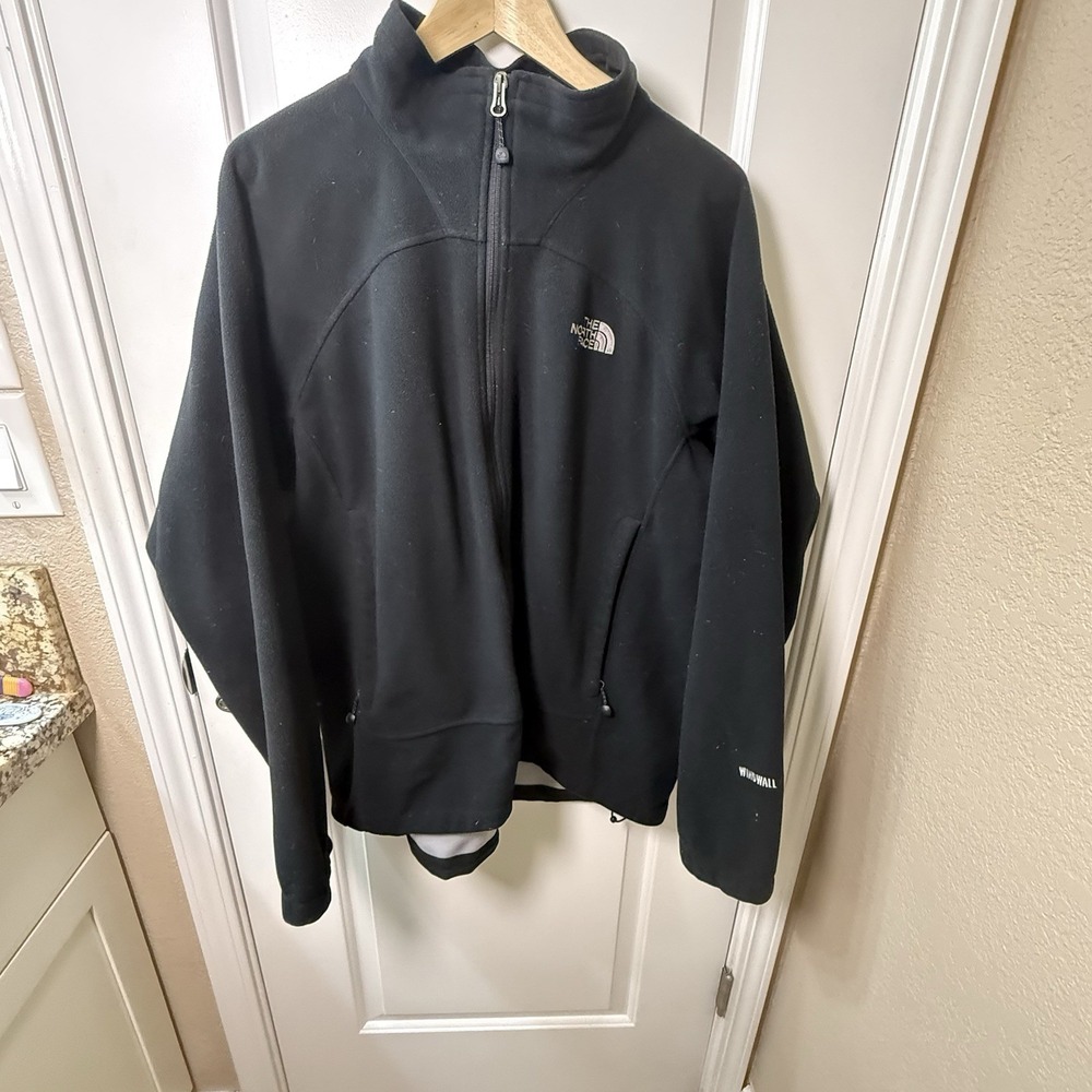 The North Face WindWall Jacket Men XL Black Full Zip Fleece Outdoor Hiking